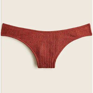 J.Crew Textured Curved-Waist cheeky bikini bottom